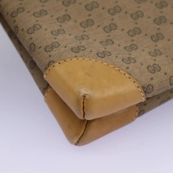 GUCCI Micro GG Supreme Shoulder Bag PVC Beige Brown gold 007 92 5548 Auth 112193 - Picture 3 of 16